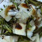Grilled asparagus with Balsamic soy butter sauce